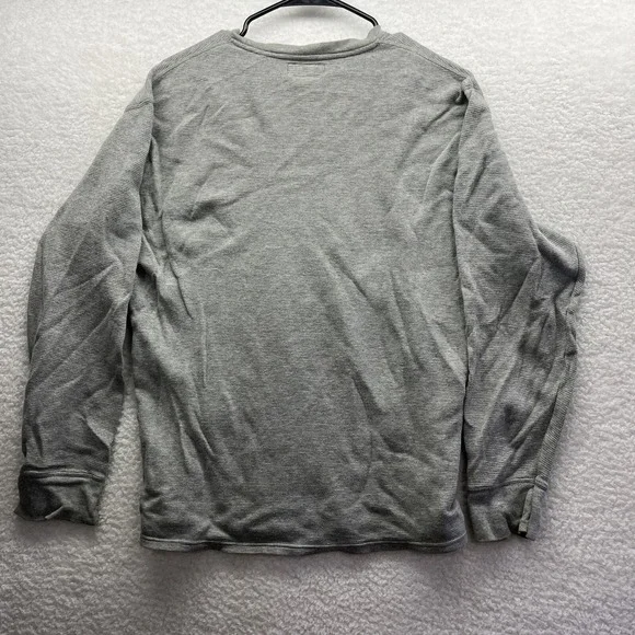 Polo Ralph Lauren Shirt Mens Large Gray Thermal Waffle Knit Long Sleeve Golf Fit - Picture 8 of 11